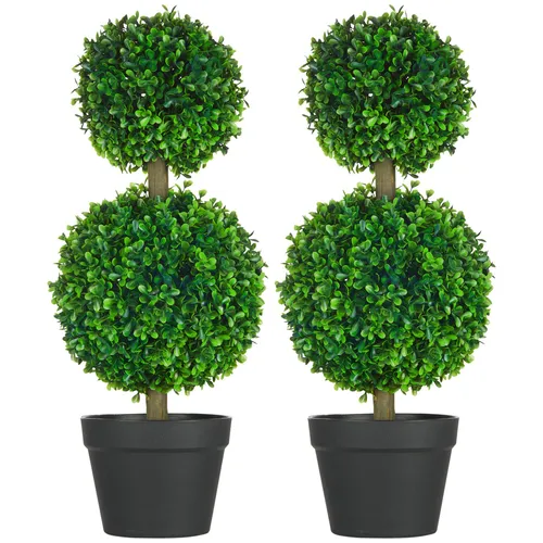 Künstliche Buchsbäume 60H cm - 2er-Set in Hellgrün - Verleihe deinem Raum mit diesen langlebigen künstlichen Buchsbäumen einen Hauch von Natur. Ideal für Innen- und Außenbereiche, pflegeleicht und mit stabiler Zementfüllung für perfekten Halt. Sofort einsatzbereit für jeden Anlass.