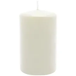 Stumpenkerze aus Paraffin, Wollweiß, WENZEL, 100/70 mm, Brenndauer ca. 34h, selbstverlöschend