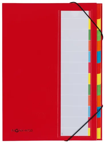PAGNA Ordnungsmappe DESKORGANIZER Color DIN A4 12 Fächer rot