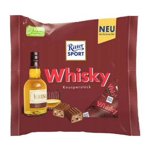 Ritter Sport Whisky Schokolade 200g - Genießen Sie die einzigartige Kombination aus feiner Schokolade und Whisky-Aroma. Ideal für Schokoladenliebhaber, die das Besondere suchen.