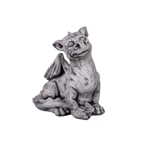 Gartenfigur Drache, H. 41 cm, 21 kg, Frostsicher - Figuren – entzückender Drache, der mit 41 cm Höhe und Frostsicherheit perfekt für Garten und Terrasse geeignet ist.
