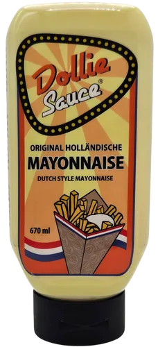 Dollie Sauce Dutch Style Mayonnaise 670ml - Köstliche Mayonnaise im holländischen Stil, ideal für Dips und Dressings, in praktischer 670ml Flasche für vielseitigen Genuss.