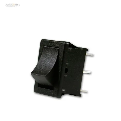 Mini-Wippschalter schwarz, 1-polig, max. 250V/3A Wippenschalter Schalter schwarz