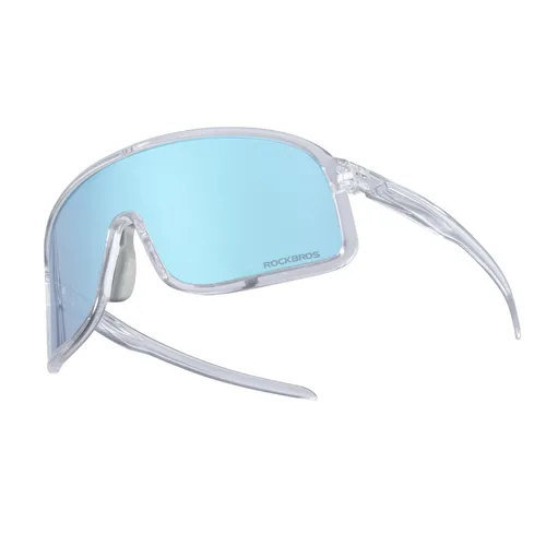 ROCKBROS Photochrome Fahrradbrille Blau-Weiß - Die ROCKBROS Photochrome Fahrradbrille in Blau-Weiß bietet optimalen Schutz vor Wind und UV-Strahlen. Mit leichtem TR90-Rahmen und polarisierenden Gläsern ist sie ideal für Outdoor-Sportarten.