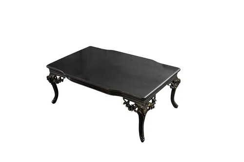 Eleganter Couchtisch im Art déco Stil – Beistelltisch für Ihr Wohnzimmer - Stylischer Couchtisch mit rechteckiger Form, aus hochwertigem Holz gefertigt. Ideal für gemütliche Abende im Wohnzimmer und bietet viel Platz für Getränke und Snacks.