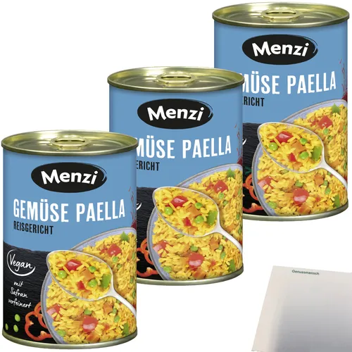 Menzi Gemüse Paella Reisgericht 3er Pack 3x400g Dose usy Block