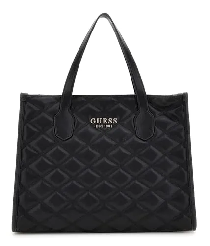 Guess Tamsin Handtasche schwarz HWQG9632220-BLA - Elegante Handtasche aus hochwertigem Lederimitat, perfekt für jeden Anlass und verleiht jedem Outfit das gewisse Etwas.
