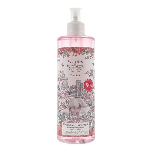 Woods Of Windsor True Rose Hand Wash 350ml - Flüssig-Handseife mit dem zarten Duft von True Rose, 350ml für sanfte Reinigung und Pflege der Hände, ideal für Frauen.