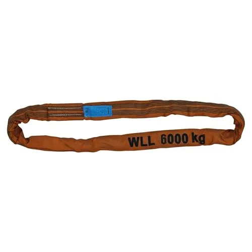 PETEX Rundschlinge, WLL Tragkraft: 6000 kg, Länge 2 m, Umfang 4 m, nach DIN EN 1492-2, Braun