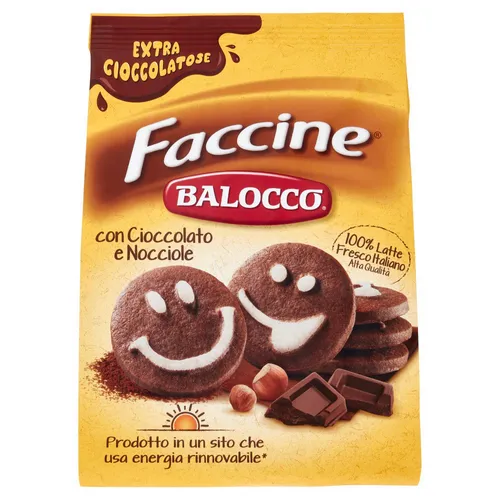 Produktbild Balocco Faccine kekse mit Schokolade & Haselnüss 350g biscuits cookies