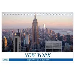 New York - Tischkalender 2026 (DIN A5 quer) mit 12 beeindruckenden Motiven - Entdecken Sie die Highlights von New York in diesem hochwertigen Tischkalender. Mit 12 einzigartigen Bildern erleben Sie die Vielfalt der Stadt. Perfekt als Geschenk für jeden Anlass und um das Wohnambiente zu bereichern.