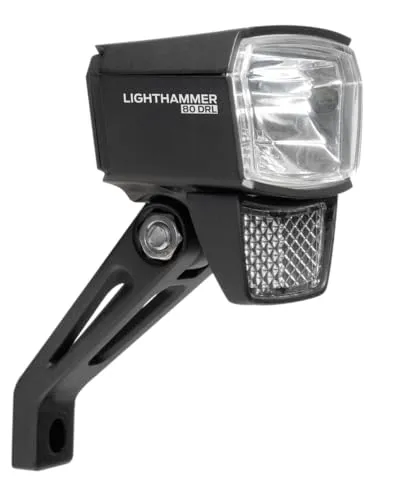 Trelock LS 830-T Lighthammer 80 - E-Bike Scheinwerfer - Fahrradbeleuchtung mit 80 Lux, optimaler Nahfeld-Ausleuchtung und automatischem Helligkeitssensor für maximale Sicherheit im Straßenverkehr.