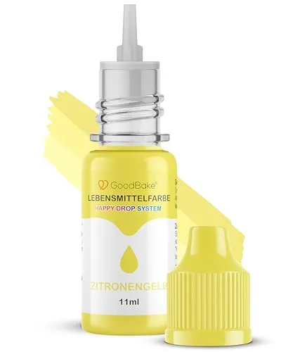 GoodBake Lebensmittelfarbe Gelb Pastell (11 ml) flüssig von GoodBake