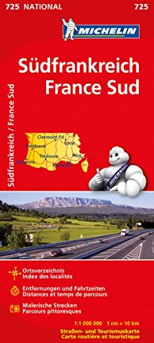 Michelin Frankreich Süd: Straßen- und Tourismuskarte (MICHELIN Nationalkarten, Band 725)