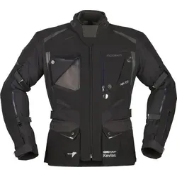 Modeka Talismen Motorrad Textiljacke (Black, L) - Schutzjacke aus abriebfestem Stretchmaterial mit herausnehmbarer Sympatex-Membran für 100% Wasserdichtigkeit und atmungsaktiven Komfort. Ideal für sicheres und angenehmes Fahren.