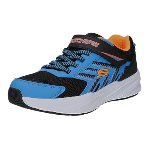 Skechers Microspec Tread Jungen Laufschuh in Blau, Größe 34 - Sportliche Skechers Microspec Tread Sneakers für Kinder in Blau. Atmungsaktives Mesh-Obermaterial und rutschfeste Gummisohle bieten hohen Tragekomfort und Halt. Ideal für Schule und Freizeit!