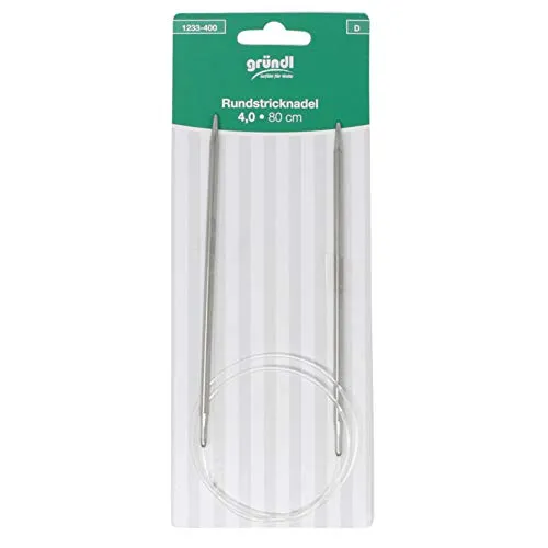 Rundstricknadel + Stricknadel aus Metall Stärke 4,0 zum Stricken