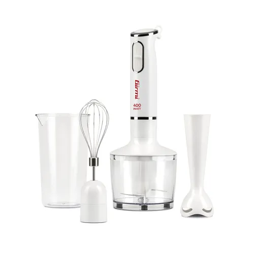 Girmi MX1601 Mixer Pürierstab 400 W - Stabmixer mit 3in1-Funktion: Mixen, Schneebesen und Zerkleinern. Ergonomischer Griff und Edelstahlklingen für optimale Ergebnisse in der Küche.
