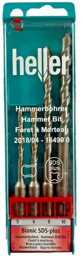 heller Bionic SDS-plus Hammerbohrer 5mm 6mm 8mm 10mm Beton Stein Bohrer 164900 4