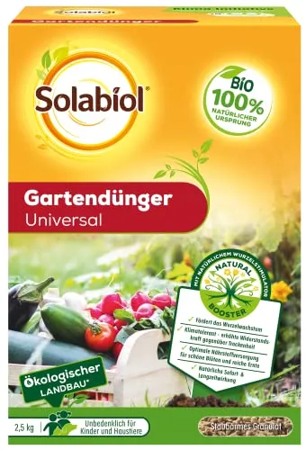 Solabiol Bio Gartendünger Universal mit Sofort- und Langzeitwirkung für Obst, Gemüse und Zierpflanzen 2,5 kg