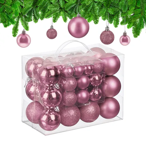 Weihnachtskugeln Tannenbaumdeko Christbaumschmuck Weihnachtskugelset 50er Set
