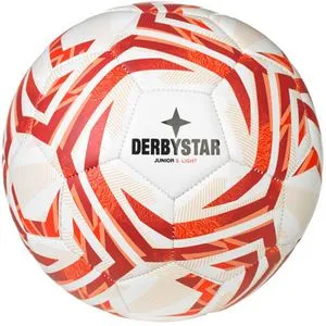 Derbystar Fußball Junior S-Light v25, Größe 4, weiß/rot, 290 Gramm, Trainingsball