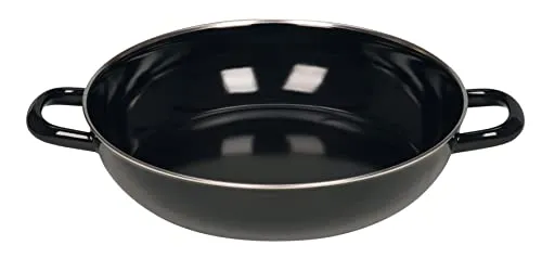Riess Schmorpfanne Schwarz – Vielseitige Bratpfanne für Schmorgerichte - Pfannen Kategorie – Ideal für Schmorgerichte, energiesparendes Kochen dank Eisenkern und auf allen Herdarten verwendbar.