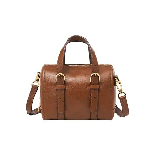Fossil Carlie Eco Leder Mini Satchel - Damen-Henkeltaschen aus hochwertigem Eco Leder, mit verstellbarem Trageriemen und vielseitigen Tragemöglichkeiten für jeden Anlass.