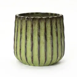 Hometopia Keramik Blumentopf Groß – Olivgrün Ø23xH21 cm von Hometopia