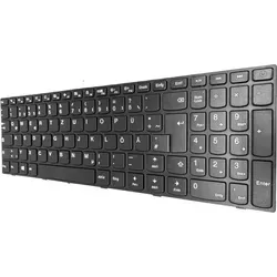 DEUTSCHE-Tastatur Keyboard Schwarz Rahmen kompatibel für LENOVO V110-17IKB (80V20003GE) - Schwarz