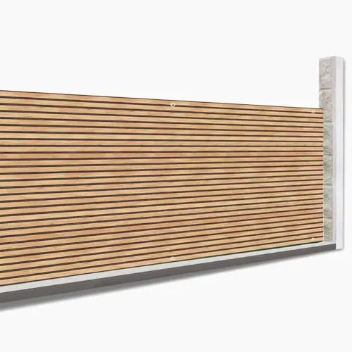 IDMarket Sichtschutzmatte 1,5 x 10 m – Blickdicht mit Holz-Optik