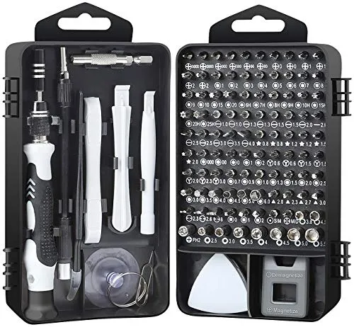 AGT Handy Reparatur Set: 117-teiliges Profi-Reparaturset für Smartphone, Tablet, Notebook & Co. (Laptop Reparatur Set, PCwerkzeug, Uhrmacherwerkzeug Sets)