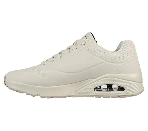 Skechers Herren UNO Stand ON AIR Sneaker - Off White Durabuck/Mesh, 42 EU - Herren-Sneaker mit modischem Design und flexibler Traktionslaufsohle für optimalen Komfort und Stil im Alltag.