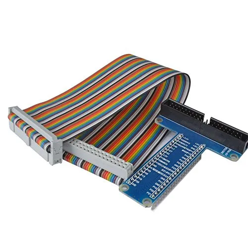 DollaTek RPi GPIO Breakout Erweiterungsplatine + Flachbandkabel für Himbeer Pi 3 2