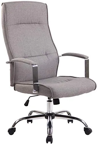 CLP Bürostuhl Portland - Ergonomischer Chefsessel mit Kunstleder- oder Stoffbezug - Höhenverstellbarer Bürostuhl, wahlweise mit pflegeleichtem Kunstleder oder Stoffbezug. Ideal für hohen Sitzkomfort dank geschwungener Rückenlehne und Armlehnen.