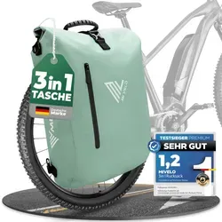 MIVELO Fahrradtasche Rucksack mit Laptopfach - Wasserdicht in Mint - Fahrradtaschen mit 20L Volumen, wasserdichtem TPU-Material und hoher Sichtbarkeit. Ideal für Radsportler, die Funktionalität und Stil kombinieren möchten.