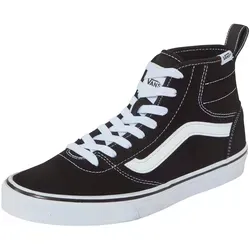 Vans Ashwood Hi Decon Sneaker für Damen in Schwarz/Weiß, Größe 40.5 EU - Stylishe Vans Sneakers mit ikonischem Seitenstreifen-Logo und robuster vulkanisierter Konstruktion für optimalen Komfort im Alltag.