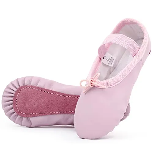 Ballettschuhe Mädchen Ballettschläppchen Ganze Ledersohle Tanzschuhe Gymnastikschuhe für Kinder und Erwachsene Damen