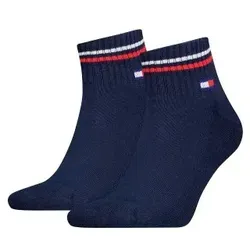 Tommy Men Uni TJ Iconic Quarter Socks 2P Marine Gr 35/38