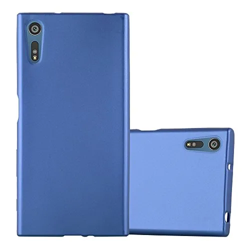 Produktbild Cadorabo Hülle kompatibel mit Sony Xperia XZ/XZs Schutzhülle TPU Silikon Case Metallic Design Slim Kratzfest Weiche Gummi mit Rundumschutz Case Hülle für Sony Xperia XZ/XZs in Blau