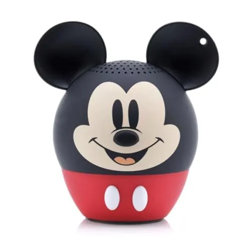 Bitty Boomers Disney-Mickey Bluetooth-Lautsprecher - Tragbare Bluetooth-Lautsprecher mit kraftvollem Klang, ultra-kompakt und ideal für unterwegs. Nutzen Sie die Selfie-Fernbedienungsfunktion für tolle Fotos!