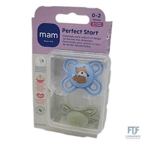 MAM Perfect Start S186 Schnuller mit extra dünnem, flexiblem Silikon SkinSoft-Sa