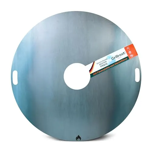 Feuerplatte 100cm in schwarz von Grillrost.com BBQ