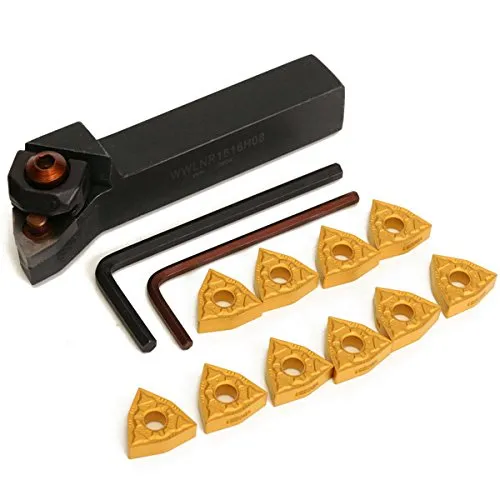 EsportsMJJ WWLNR1616H08 16x100mm Drehmaschine Drehen Werkzeughalter mit 10pcs WNMG0804 Einsätze