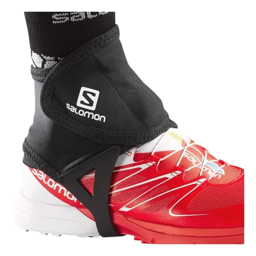 SALOMON Trail Gaiters Low Black - Laufhandschuhe, schützen effektiv vor Schmutz und Steinen, einfach am Schuh zu fixieren und bieten zusätzlichen Knöchelschutz.