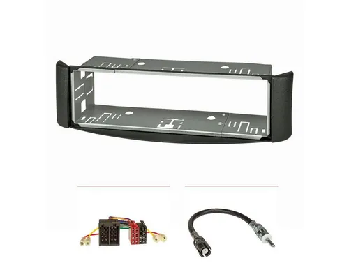 tomzz Audio Radioblende Set passt für Smart fortwo (450) Bj.1998-2007 dunkelgrau m Autoradio
