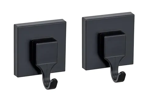 WENKO Vacuum-Loc® Wandhaken Quadro 2er Set in schwarz von WENKO