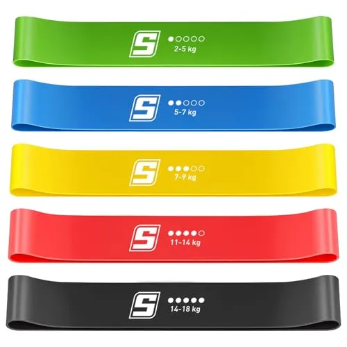 Surfou Fitnessbänder Set Sport Gummiband Fitness Resistance Band, Gummi Bänder Training Fitnessband, Gymnastikband Original Trainingsband, Trainingsbänder, Gummibänder, Sportbänder, Elastikband