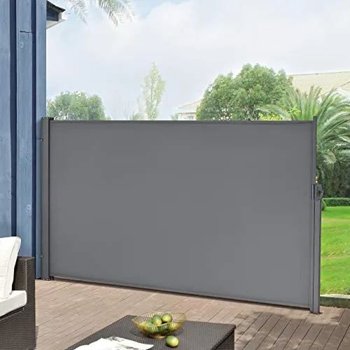 pro.tec Seitenmarkise Mulhacén 160 x 300 cm - Markise für Balkon und Terrasse, bietet flexiblen Sichtschutz und schützt vor Wind und Sonne – ideal für eine private Wohlfühloase im Freien.
