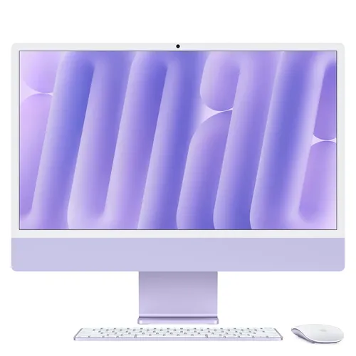 Apple iMac 24'' M4 - 10-Core CPU & GPU, 512 GB, 24 GB RAM - Violett 2024 - Leistungsstarker Desktop-Computer mit Apple M4 Chip, 24'' 4.5K Retina Display und schnellem 512 GB SSD Speicher. Ideal für kreative Anwendungen und produktives Arbeiten.